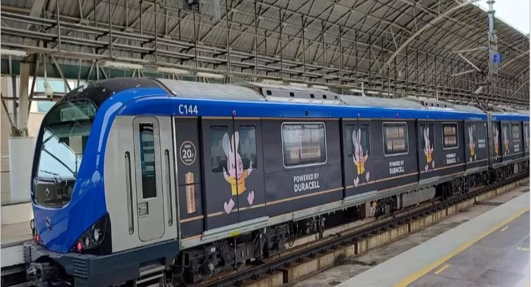 Non-Traditional Media Metro Train Advertising in Kolkata Blue Line