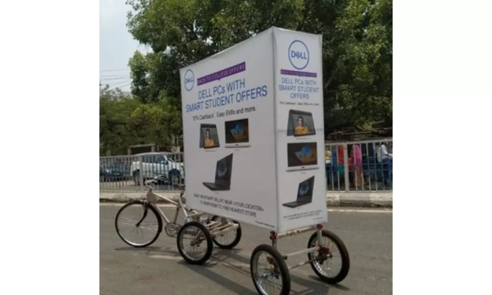 Non-Traditional Media Tricycle Branding Advertising in Delhi
