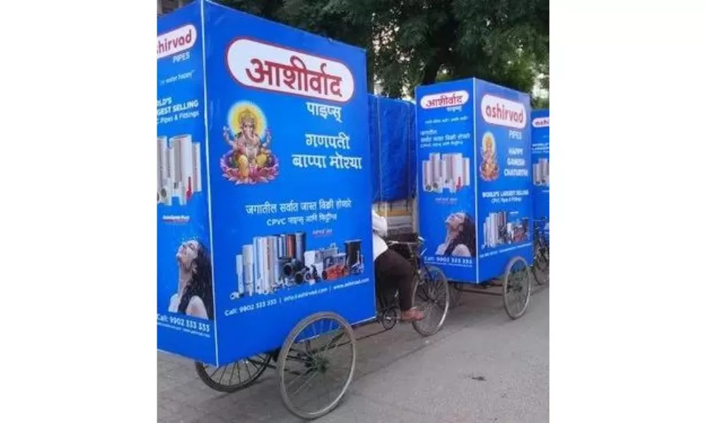Non-Traditional Media Tricycle Branding Advertising in Hyderabad