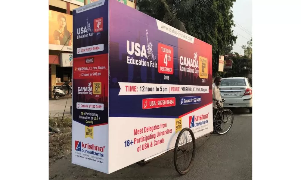 Non-Traditional Media Tricycle Branding Advertising in Nagpur
